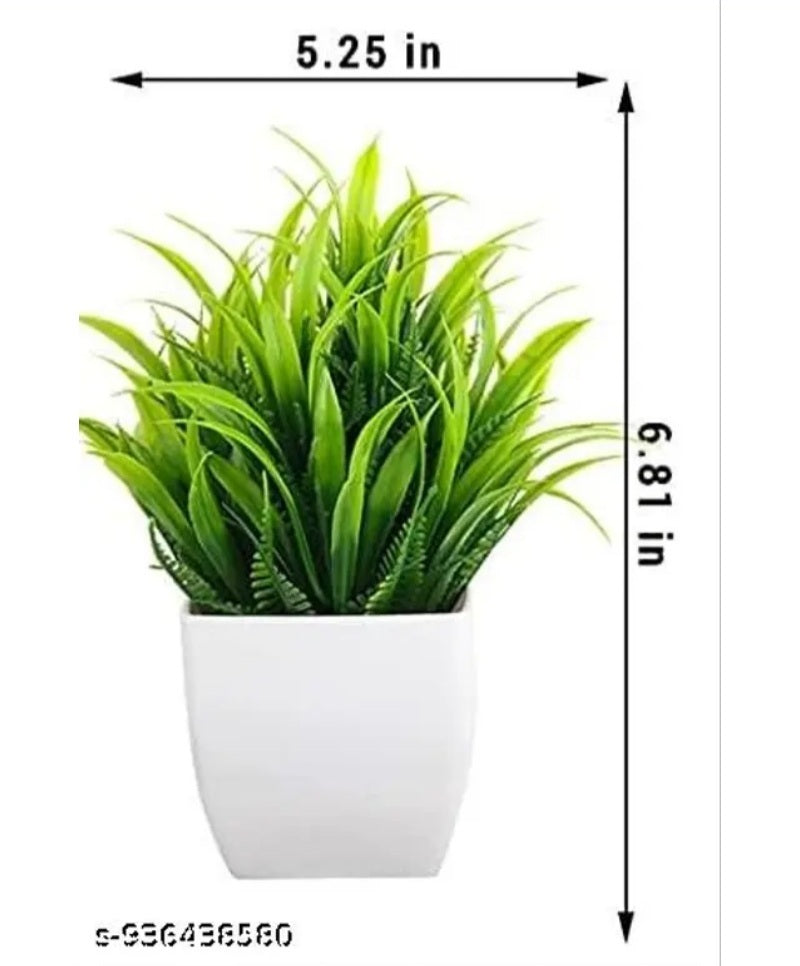 Set of 10 Artificial plants with pot for Home office Balcony Decoration