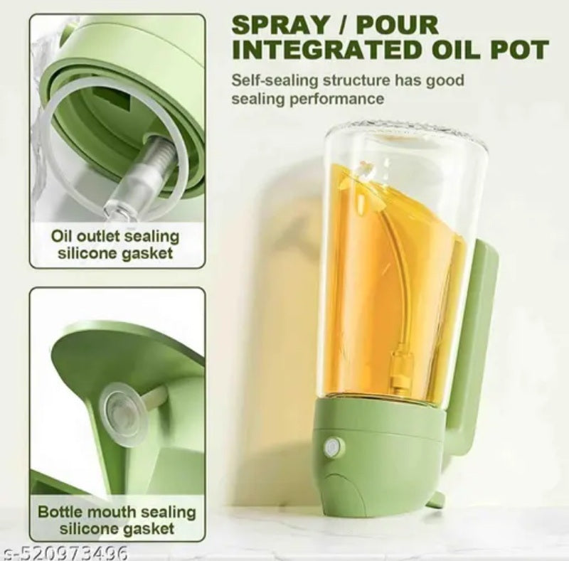 Oil sprayer and dispenser bottle for kitchen 2in 1 sprayer and oil dispenser for cooking