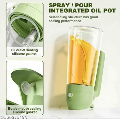Oil sprayer and dispenser bottle for kitchen 2in 1 sprayer and oil dispenser for cooking