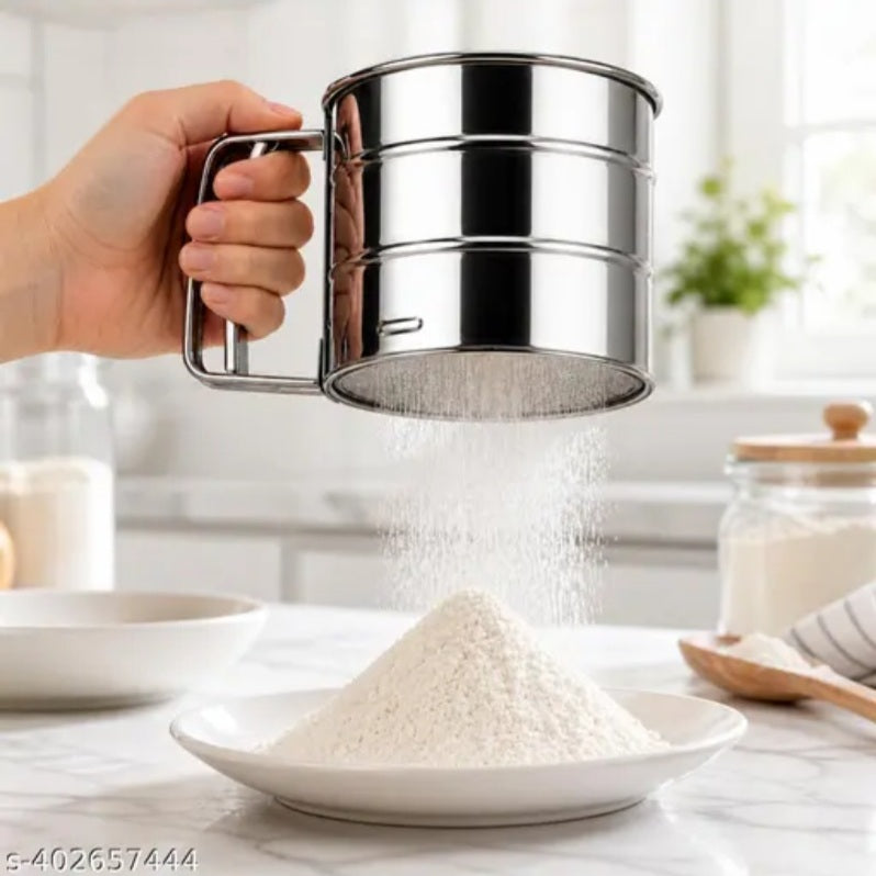 Baking stainless steel shaker sieve cup manual flour sifter
