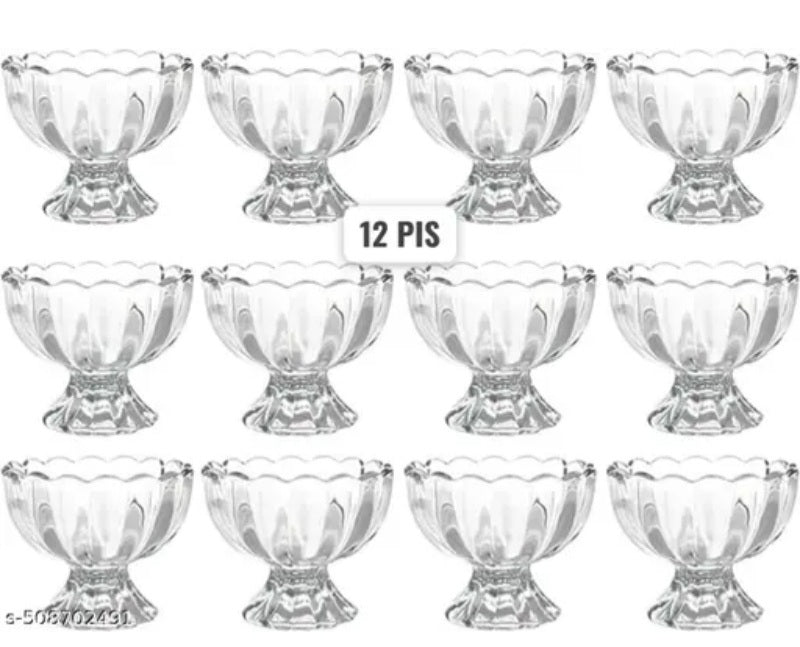 Plastic unbreakable fancy Dessert ice cream Bowl set of 12