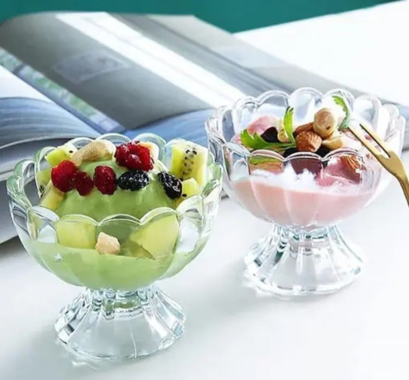 Plastic unbreakable fancy Dessert ice cream Bowl set of 12